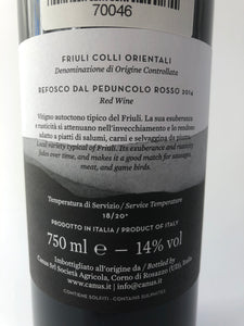 CANUS REFOSCO DOC FRIULI COLLI 2014 14% 75CL