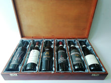 Load image into Gallery viewer, 6 BOTTLES ITALIAN FINE WINE IN A WOODEN SILK BOX