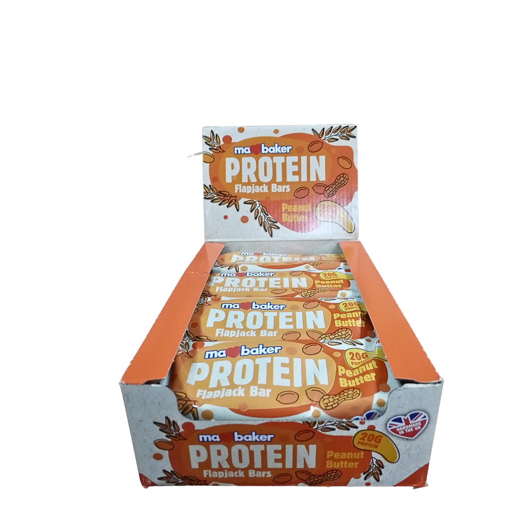 MA BAKER PEANUT BUTTER PROTEIN FLAPJACK 12x90G