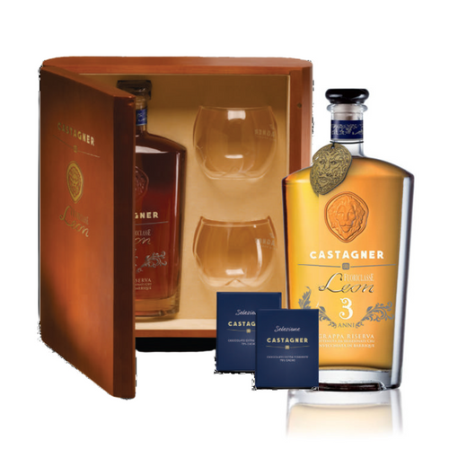 CASTAGNER GRAPPA FUORICLASSE LEON 3 YEAR OLD 38% 70CL IN A PRESTIGIOUS WOODEN BOX