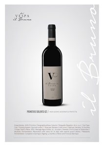 IL BRUNO DEI VESPA PRIMITIVO SALENTO IGT 14% 2018 75CL