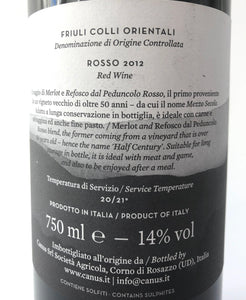 CANUS MEZZOSECOLO DOC FRIULI COLLI 2012 14% 75CL