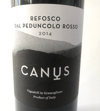 Load image into Gallery viewer, CANUS REFOSCO DOC FRIULI COLLI 2014 14% 75CL