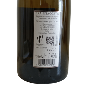 LA TORRE FRANCIACORTA PAS DOSÉ DOCG 2015 12.5% 75CL