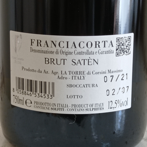 LA TORRE FRANCIACORTA BRUT SATÈN DOCG NV 12.5% 75CL