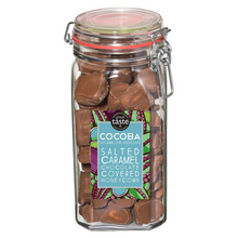 Load image into Gallery viewer, COCOBA SALTED CARAMEL MILK CHOCOLATE COATED HONEYCOMB IN JAR 500G