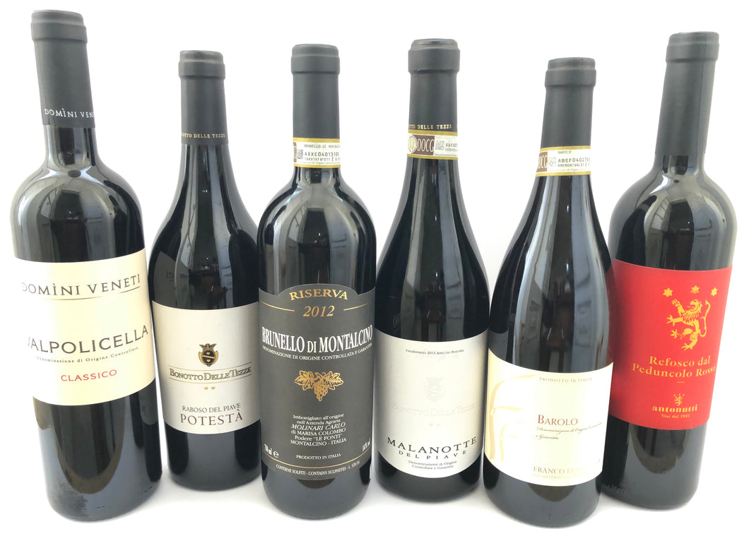 ITALIAN RED PREMIUM WINE MIXED CASE X6