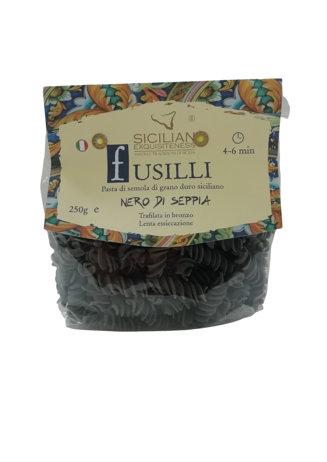 SICILIAN EXQUISITENESS FUSILLI NERO DI SEPPIA 250G