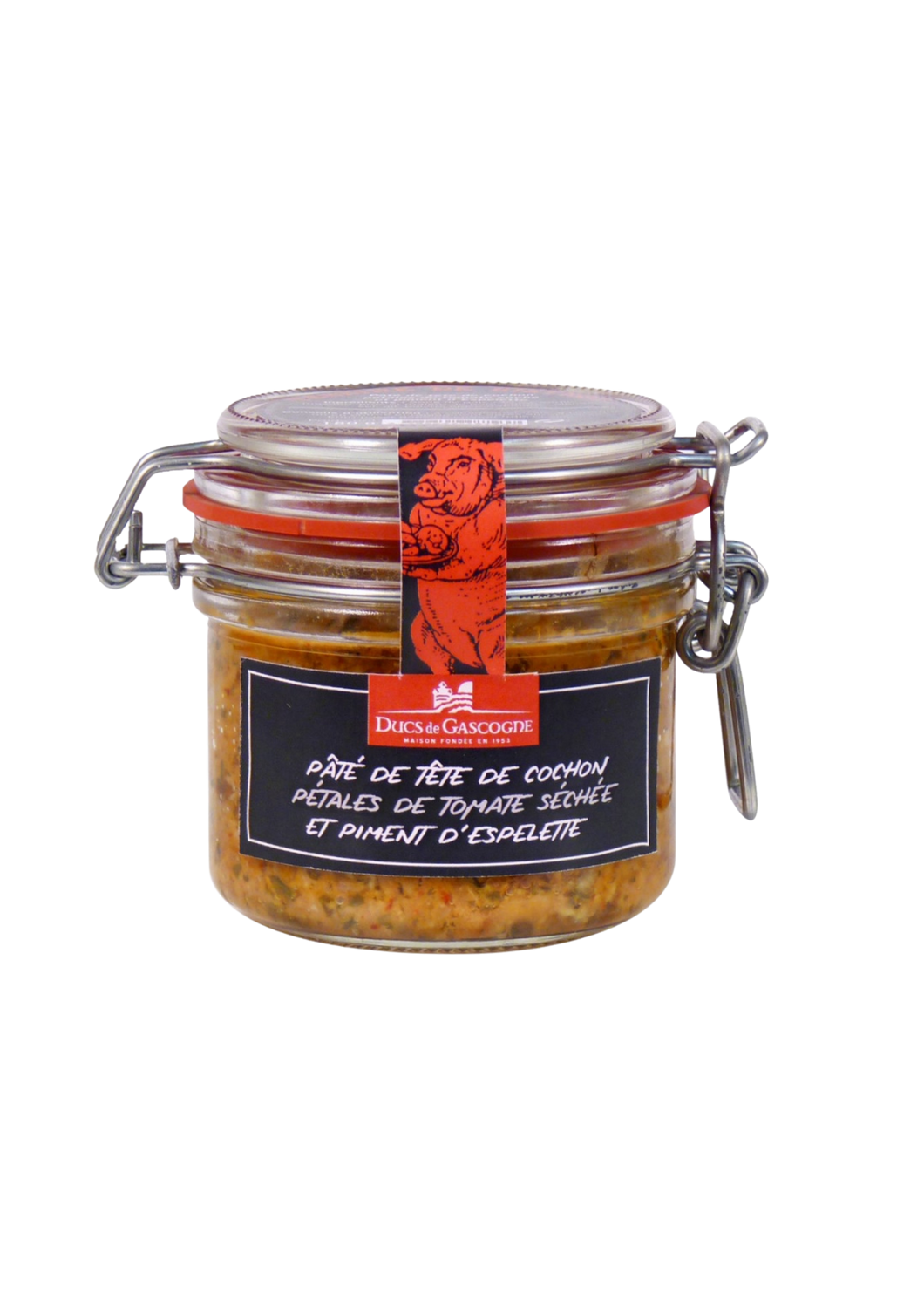 DUCS DE GASCOGNE PATE DE TETE DE COCHON TOMATE SECHEE ET PIMENT D'ESPELETTE 180G