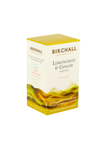 BIRCHALL LEMONGRASS & GINGER LIVELY & SPICY CAFFEINE FREE 15 TEA BAGS