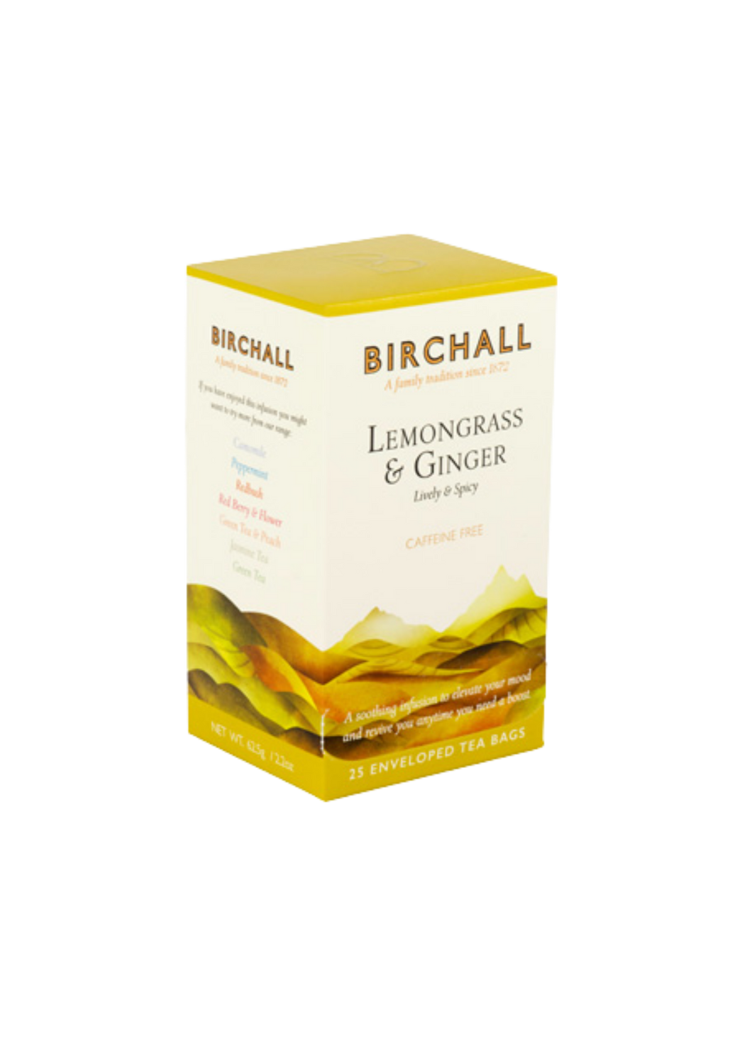 BIRCHALL LEMONGRASS & GINGER LIVELY & SPICY CAFFEINE FREE 15 TEA BAGS