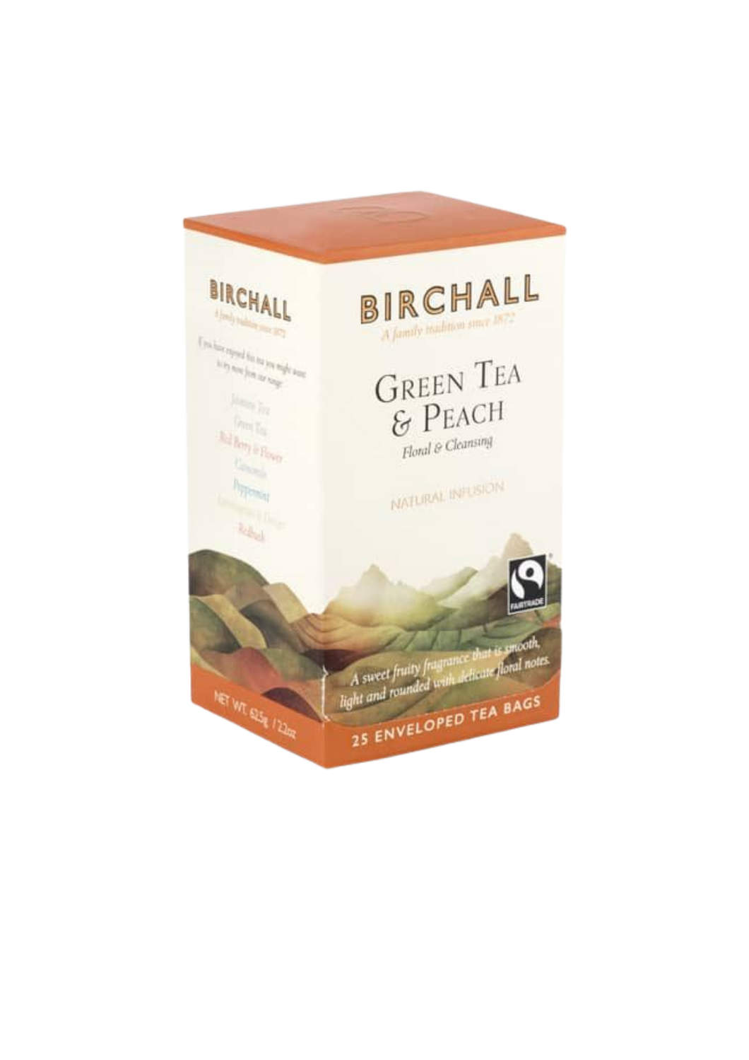 BIRCHALL GREEN TEA & PEACH FLORAL & CLEANSING 15 TEA BAGS