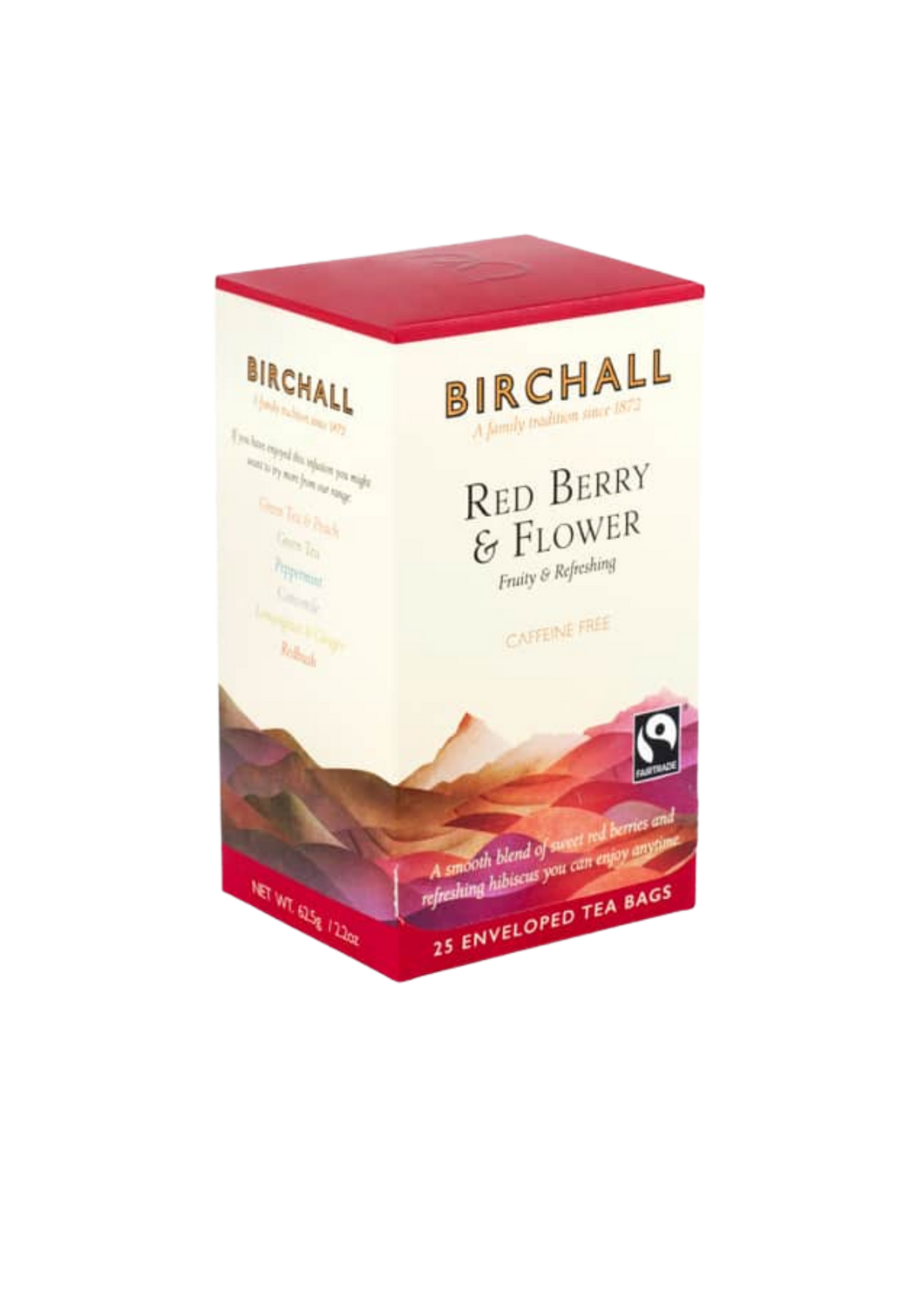 BIRCHALL RED BERRY & FLOWER FRUITY & REFRESHING CAFFEINE FREE 15 TEA BAGS