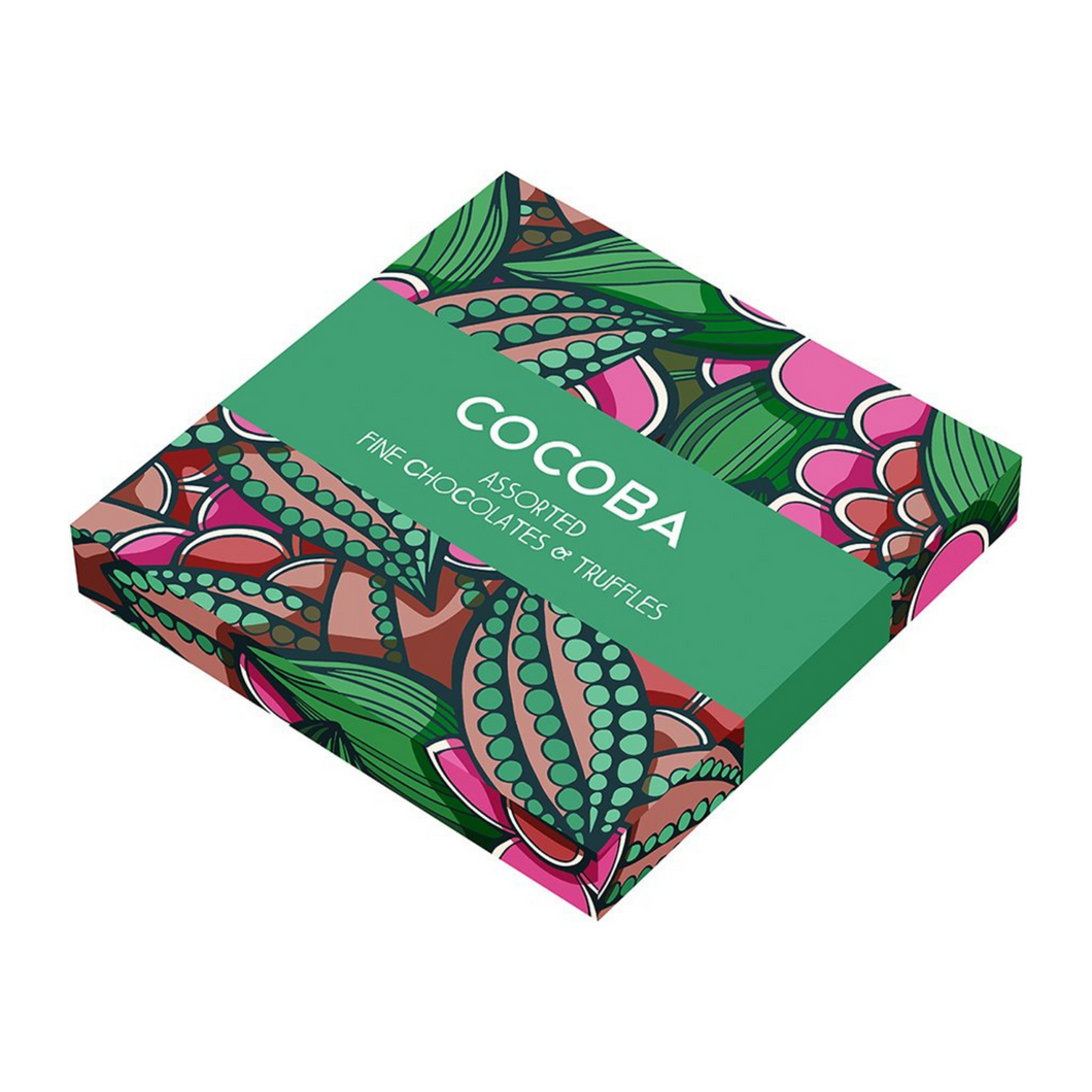 COCOBA ASSORTED FINE CHOCOLATES & TRUFFLES GIFT BOX OF 16