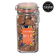 Load image into Gallery viewer, COCOBA MILK CHOCOLATE BUTTONS IN JAR 900G